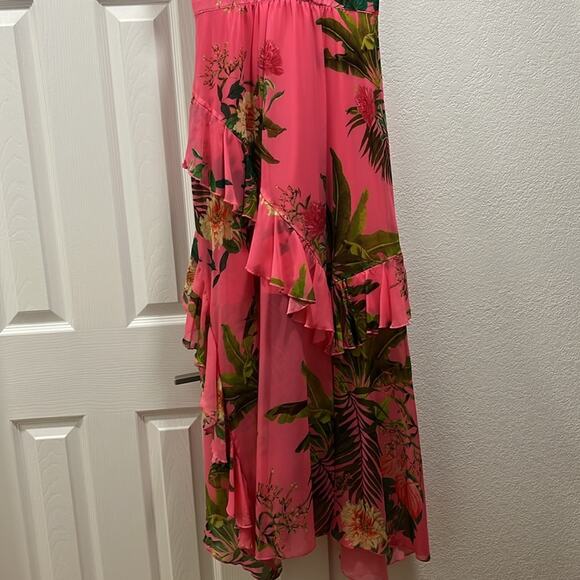 Alex Marie Fiona Halter Neck Tie Back Floral Chiffon A-Line Maxi Dress 16 - Picture 4 of 5